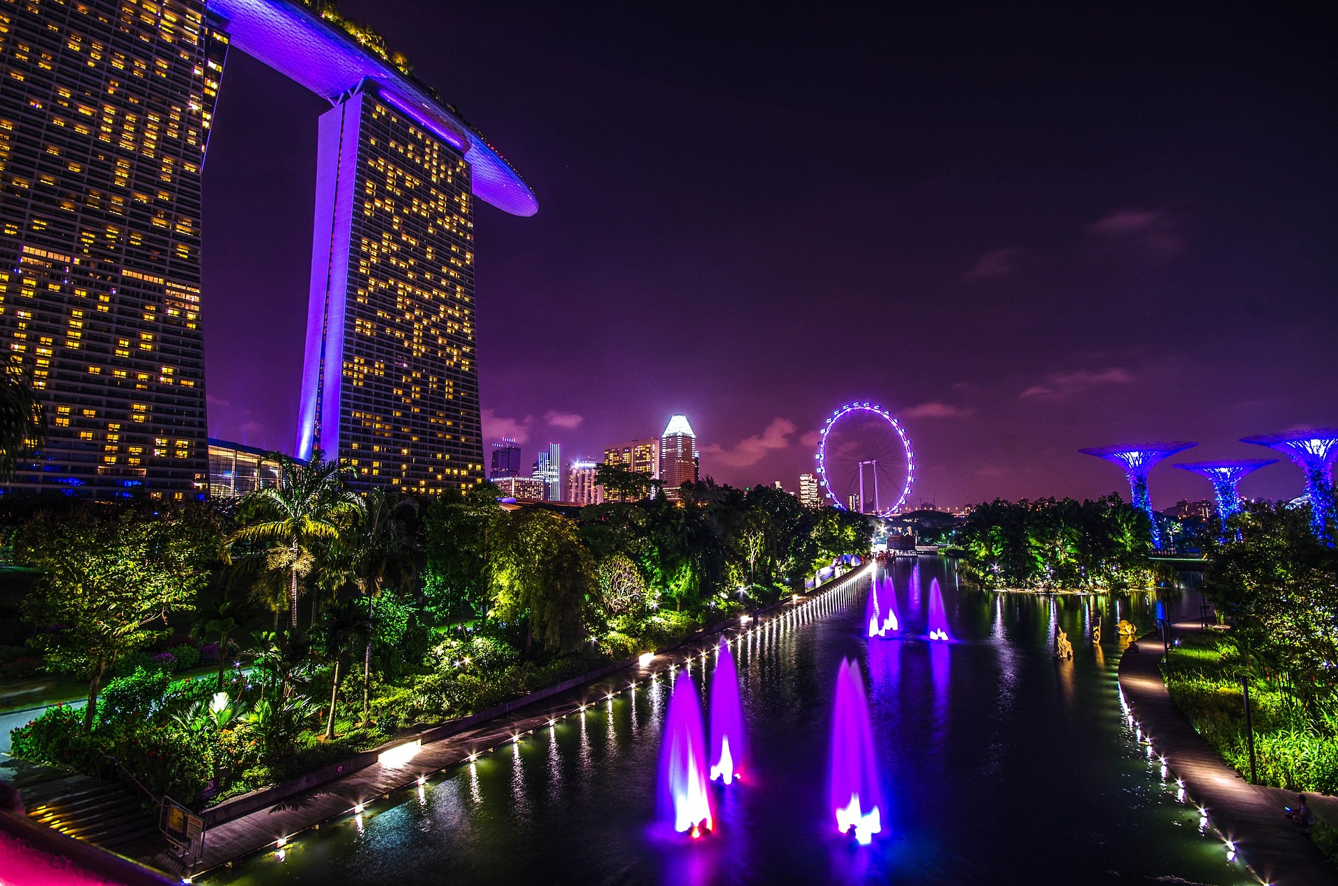 Marina Bay Sands bei Nacht